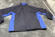 ProQuip golf waterproof Rain Jacket Coat Zip Sleeves Blue Black Large