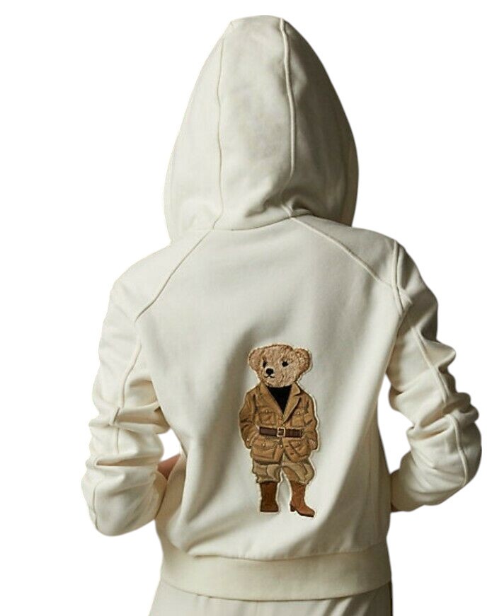 Women's Ralph Lauren Purple Label Taryn Polo Safari Bear Hoodie