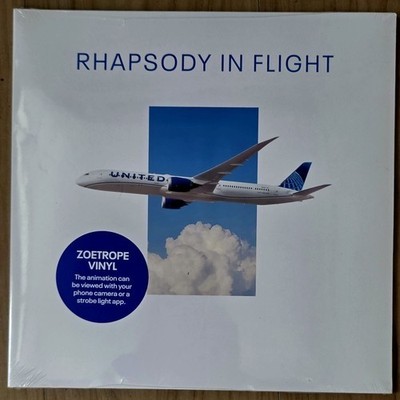 2 New in box sealed United Airlines Rhapsody in Flight Zoetrope Vinyl