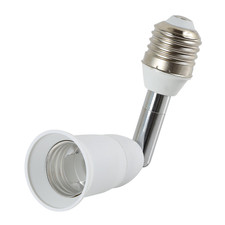 Light Socket Extender 90 Degree Bending E27 to E27 Bulb Base Lamp Holder 180 Deg