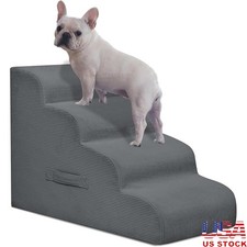 Pet Stairs Small Dogs Cats Non-Slip Joint Friendly Indoor Steps Easy Clean New