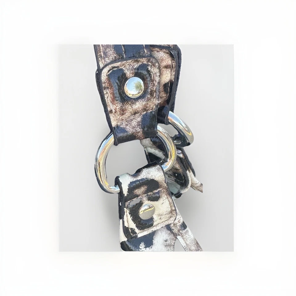 Y2K Leopard Print Shoulder Bag Women’s Handbag Cheetah Hobo Bag The Nanny Black - Image 3 of 4