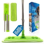 Microfibre Flat Mop Green 360 Swivel Floor Cleaner Washable Head