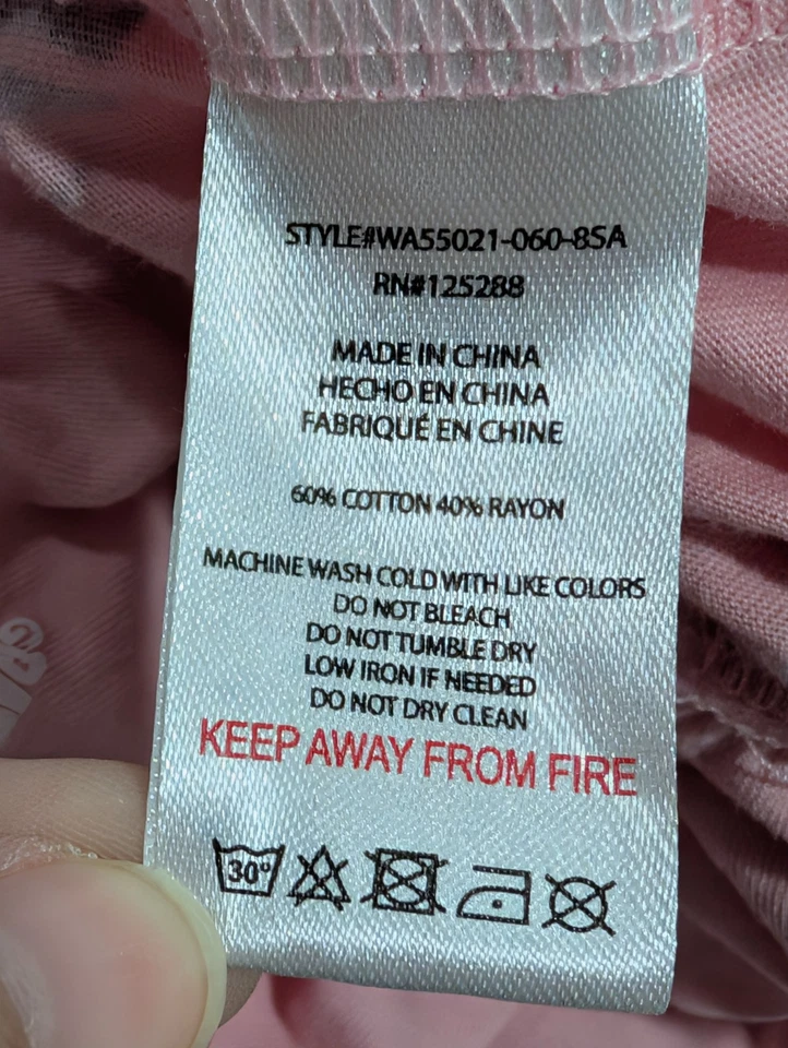 Calça Life Is Good Sleep Lounge PJ costura interna 25" tamanho XL rosa arte do otimismo colheita - Imagem 3 de 4