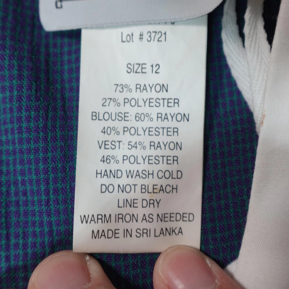 Miss Dorby Romper Feminino 12 Colete Xadrez Azul Camadas Shorts Preppy Tênis Escolar - Imagem 3 de 4