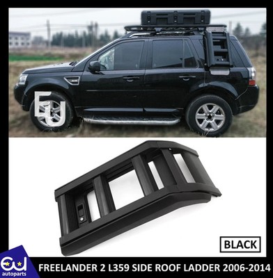 FÜR LAND ROVER FREELANDER 2 L359 SCHWARZE SEITLICH KLAPPBARE DACHLEITER