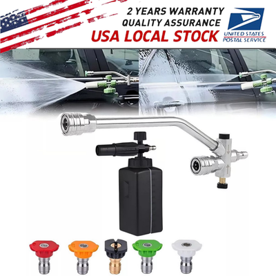 #ad NEW Snow Foam Cannon Gun Car Wash Soap Lance Sprayer Pressure Washer Bottle $81.17