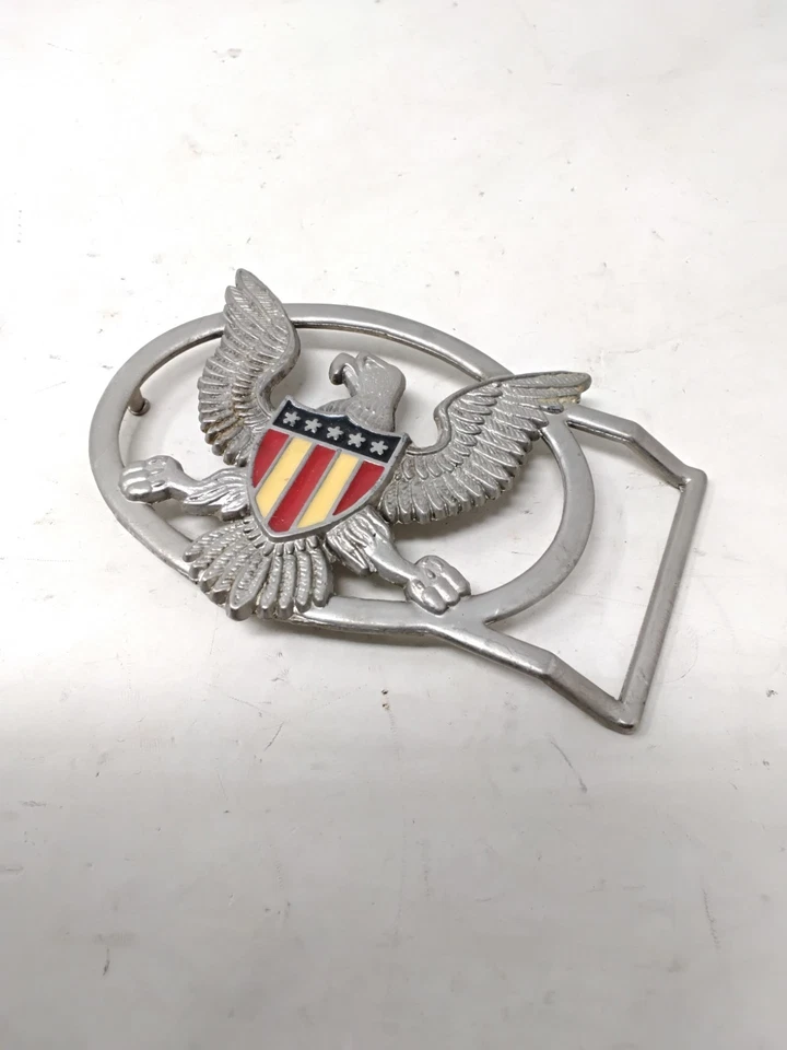 American Eagle Patriotic Metal Belt Buckle Shield - Image 3 of 4
