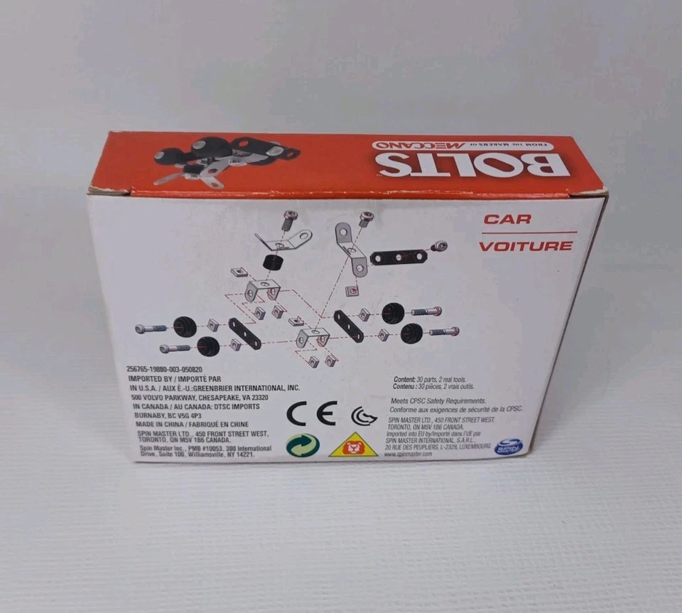 Meccano Bolts Car Building Set Toy SpinMaster New - Image 4 of 4