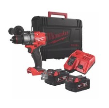 Milwaukee M18BLPD2-502X M18 18V Brushless Percussion Drill Kit 2x5.0Ah & Case