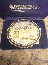 Montana Silversmiths NFR 2002 Las Vegas Belt Buckle Limited Edition w/ Box