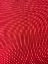 3 7/8 Yards Red With White Polka Dots 44 Wide 100 Cotton