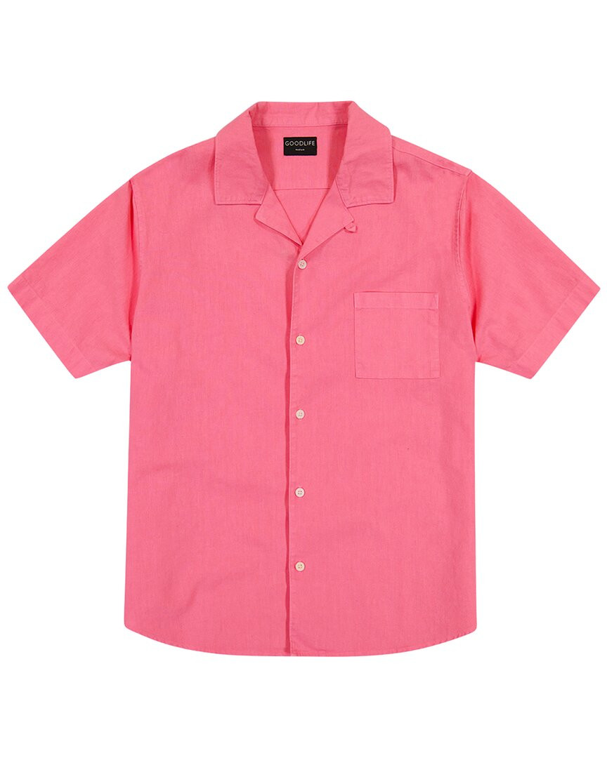 Рубашка из льняной смеси с воротником-стойкой Goodlife Clothing Camp Мужская S