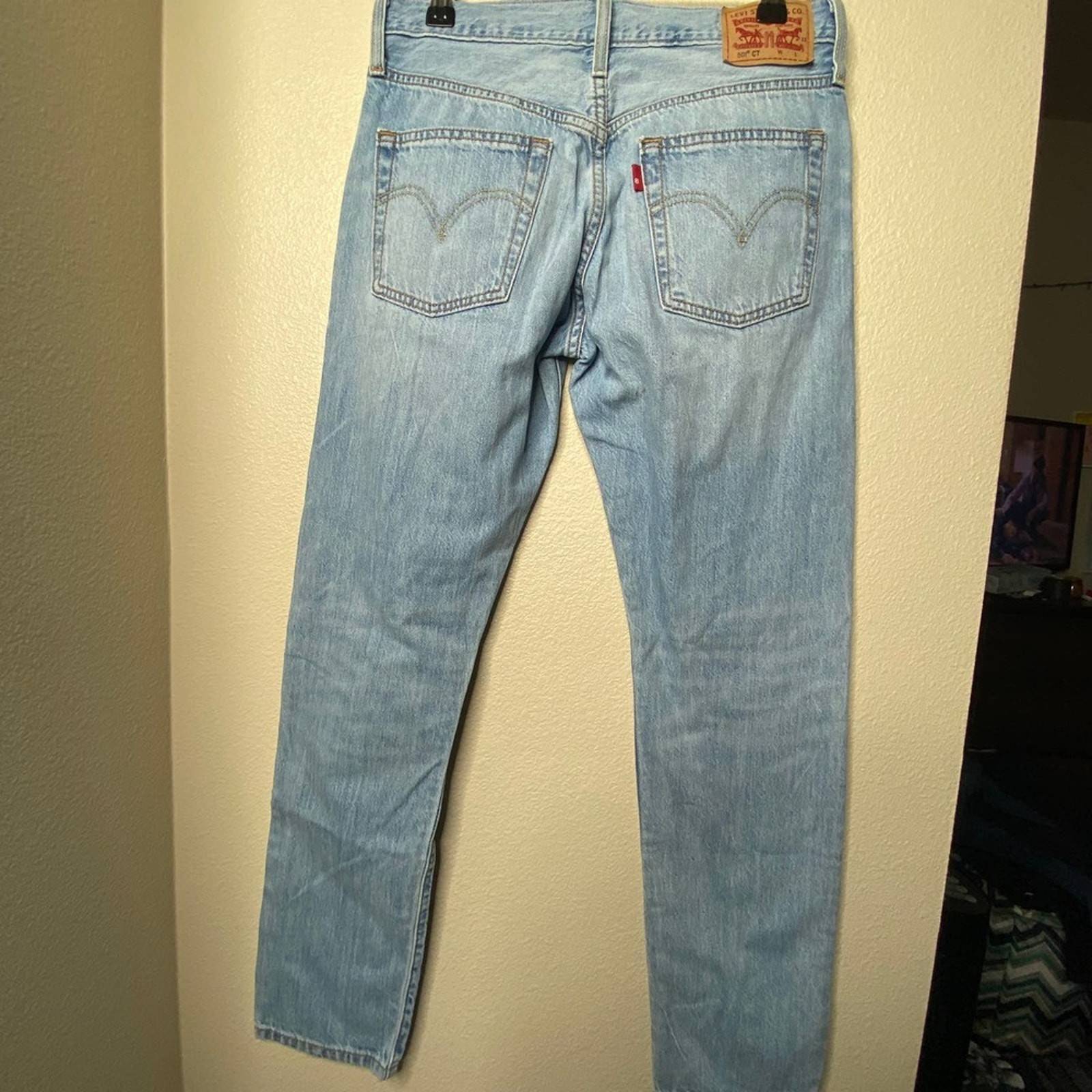 Levi's 501 Jeans Patch Knee Button Fly Distressed… - image 5