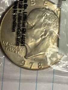 1978 D Eisenhower Clad Dollar Missing Partial Date Uncirculated 60