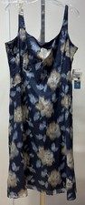 Nine West Women's Size 16 Navy Floral Sleeveless Patio Party Dress NWT