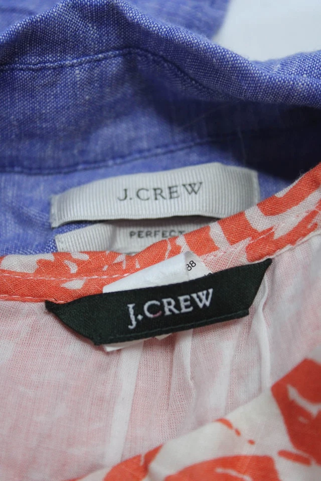 Camiseta regata feminina J Crew com botões multicolorida tamanho 6 8 lote 2 - Imagem 3 de 3