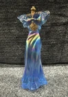 Vintage Fenton Blue Glass Legendary Fashions Victorian Translucent Dress #223