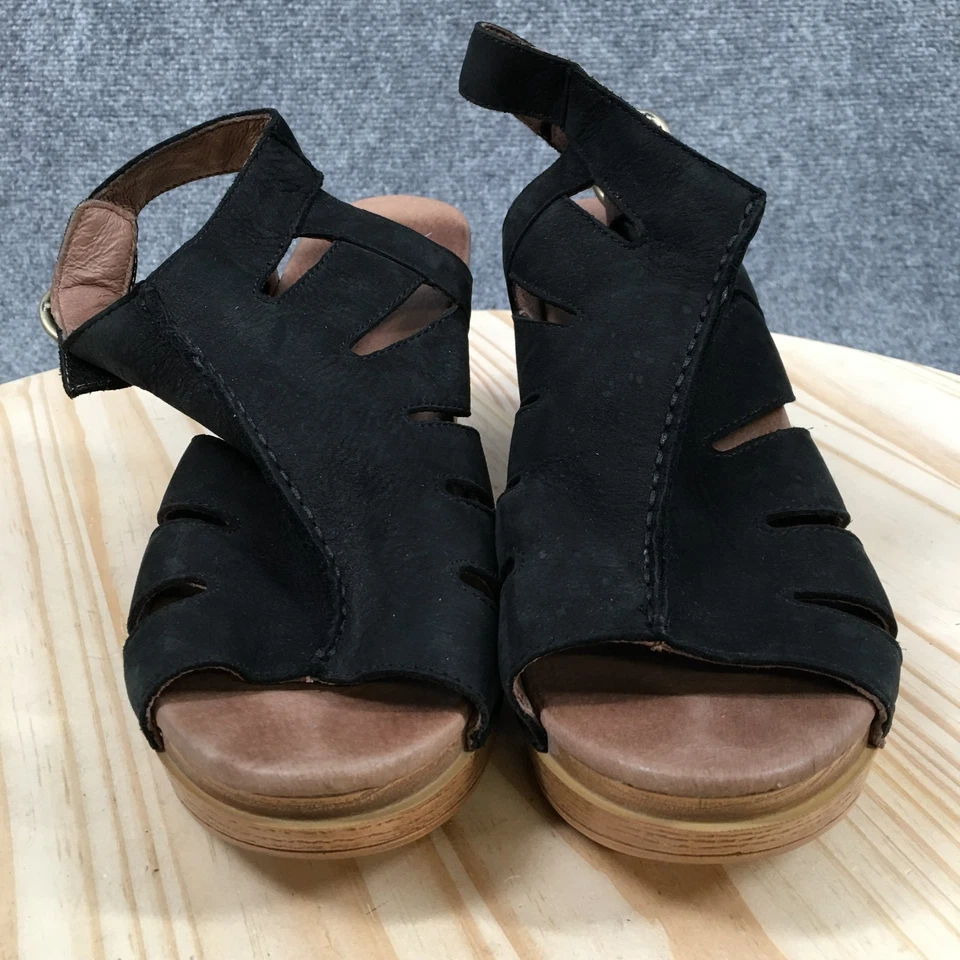 Sandalias Dansko Mujer 40 Negro Demetra Tirantes Cuero Tacones Gruesos 3104101400 Foto 4 de 4