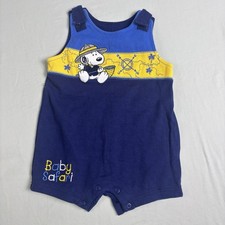 RARE VTG Snoopy kids size 18 months baby safari 60 cotton 40 poly One Piece