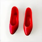 Vintage 1966 Barbie Francie Casey Twiggy Red Squishy Heels Shoes Japan