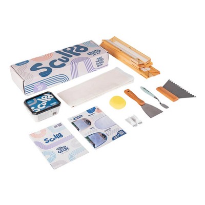 Sculpd Textured Canvas Kit - Komplettes Kunstset mit Texturpaste, Leinwand,