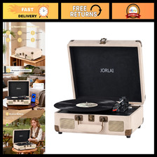Portable Bluetooth Turntable with USB, Rechargeable Battery Built-in Speakers