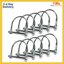 Trailer Coupler Pin Set Silver Hardware Lock Pin Set 10 Pack 2.125 In