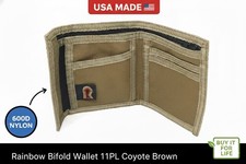 Rainbow of California Bifold Wallet USA Made Brown 600D Nylon 11PL Slim