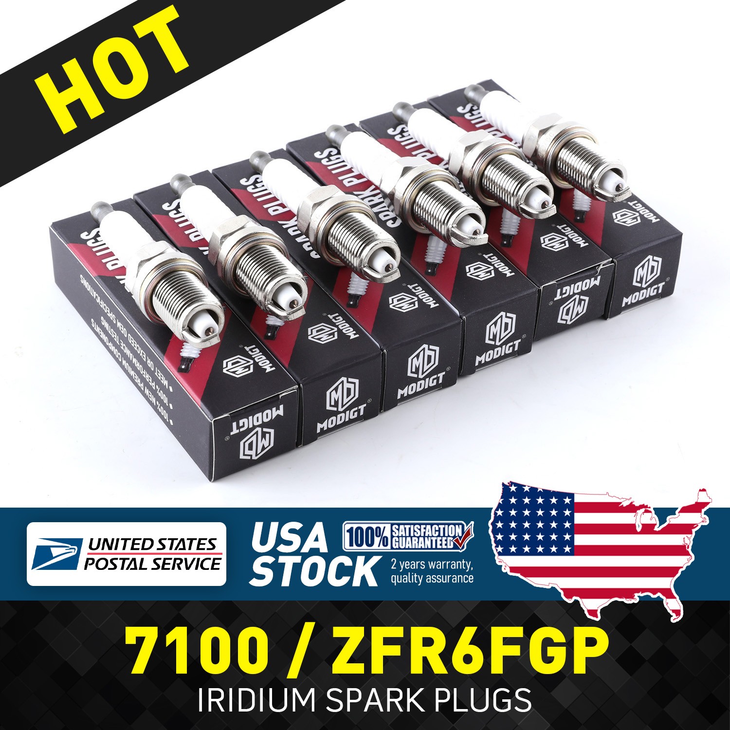 Premium 6 Pcs Replacement For NGK 7100 ZFR6FGP Iridium Spark Plugs New MGT