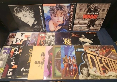 20 VINYL RECORD LOT - Madonna + Black Rob + Cameo + Mos Def + Jacksons +