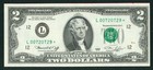 **STAR - 6 DIGIT** $2 1976 ((CU)) FEDERAL RESERVE (RED GLUE) (4th of 4 consec) — photo 2