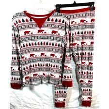 Target Men's Christmas Pajama Set   S Bear tree Print  100 Cotton Sleepwear
