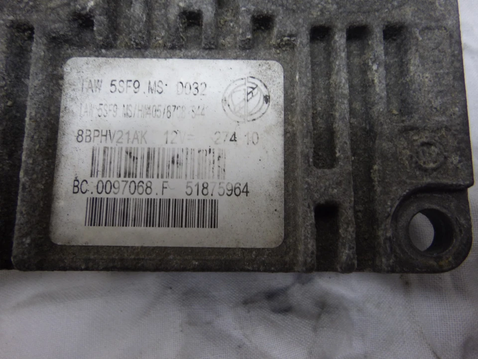 Fiat 500 2010 1.2 Lock Set ECU Fuse Box Ignition Key 51875964 F292 - Image 3 of 4