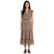 NWT BB Dakota by Steve Madden XL black floral midi dress 119 Retail