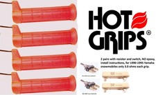 Hot Grips 2 sets Yamaha 88T RED OEM grips, resistor, switch, NO epoxy included.