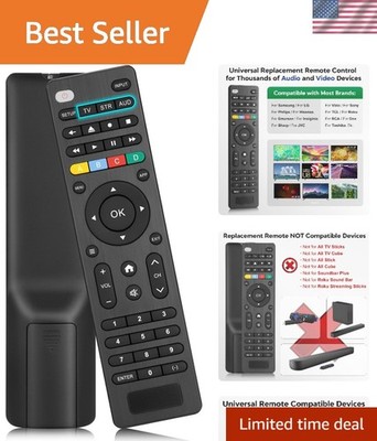 49-Button Universal Remote for TVs and More - Supports Samsung, Vizio, Hisense