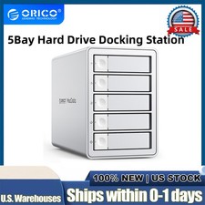 ORICO 5 Bay RAID Hard Drive Enclosure Case for 2.5" 3.5" SATA HDD SSD Dock
