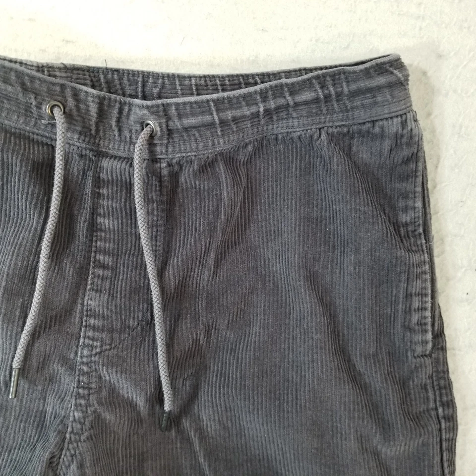 Pantalones Cortos Unionbay Para Hombre Pequeños Gris Pana Cordón Informales Bolsillos Calce Relajado Foto 3 de 4