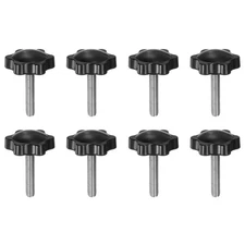 8pcs Star Knobs M6 x 30mm 304 Stainless Steel Stud 32mm 6-Star Head Thumb Screw