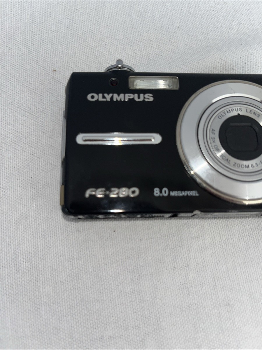 Olympus FE-280 8MP Digital Camera Black for Parts Or Repair | eBay