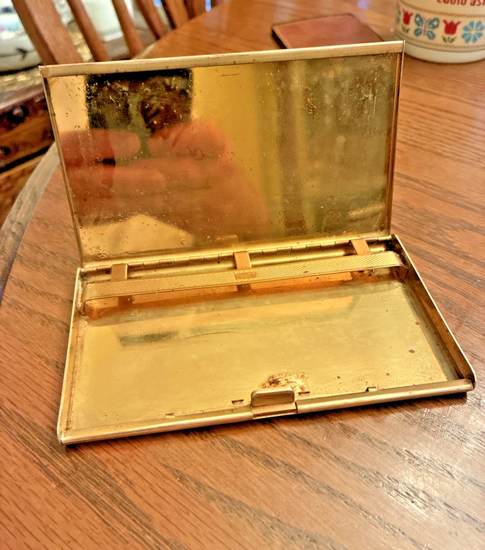 Vintage Volupte Cigarette Case Gold Tone Color