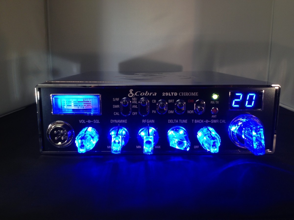 Cobra 29 LTD Chrome-BLUENITRO+CLEAR KNOBS+PERFORMANCE TUNED+