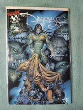 The Darkness #2 1997 Top Cow Image comic Ennis Silvestri demonic faces cover art