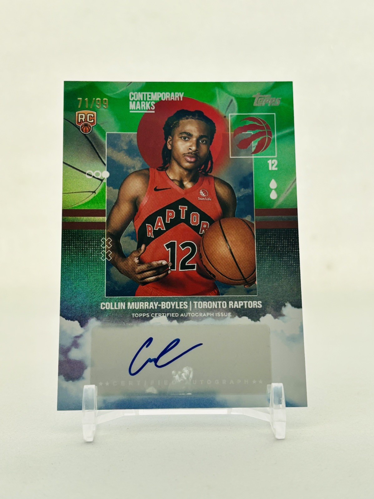 2025-26 Topps Collin Murray-Boyles CM-CM Contemporary Marks Auto Green RC /99