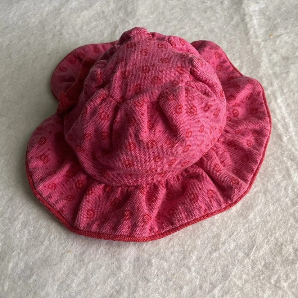 Vintage 90s Gymboree Le Jardin Infant Hat Rainbow Tag Bucket Bow Pink Swirl - Image 3 of 4