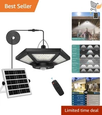 Solar Shed Light Indoor Outdoor 180 LED Waterproof with Remote Control