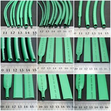 Green Heat Shrink 2:1 Tube Car Cable Wire Electrical Tubing Sleeving Sizes&Lens