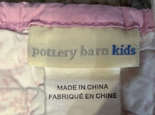 Pottery Barn Kids “Emma” Periwinkle Blue Pink Floral Baby Toddler Crib Quilt - Picture 12 of 12