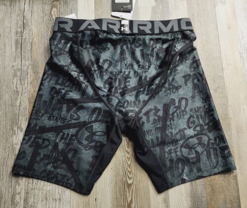 NEW Under Armour Boys HeatGear Fitted Long Biker Shorts Size Youth Large - Picture 2 of 11